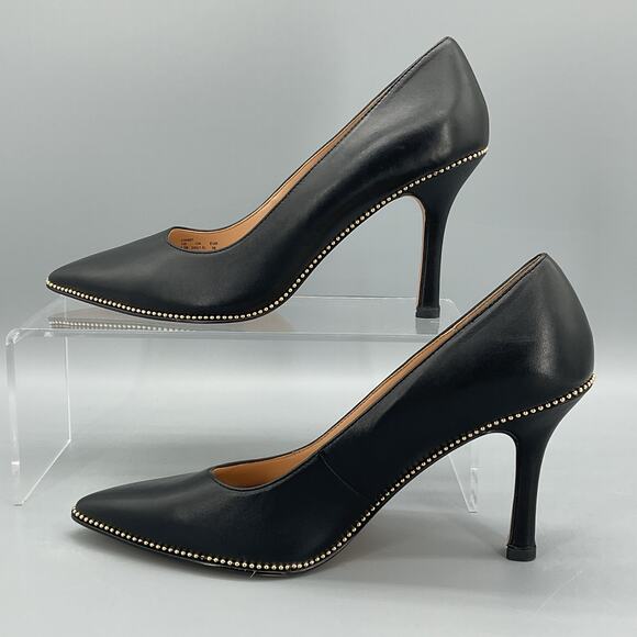 Coach Women’s Samantha Leather Pointed Pumps Black Size 7.5B - Picture 2 of 10